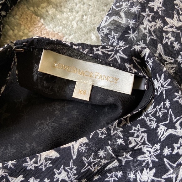 LoveShackFancy Kaia Star Printed Silk Mini Dress - Picture 8 of 9